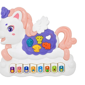 Teclado Musical Bebê Brinquedo Infantil Som Animal Unicórnio