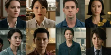 Dynamic visual showcasing global drama adaptations and their US remakes, highlighting the financial value of the market.