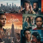 Dynamic collage of global drama OST album covers impacting US music sales.