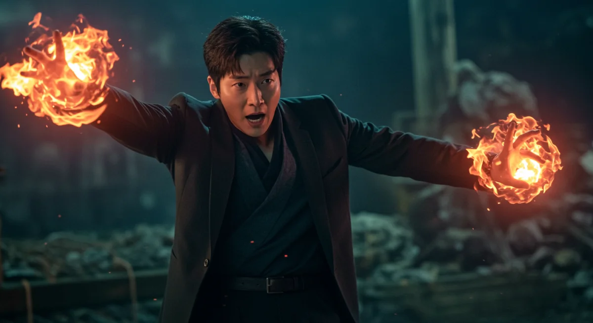 Jeong Gu-won, played by Song Kang, demonstrating his supernatural abilities.