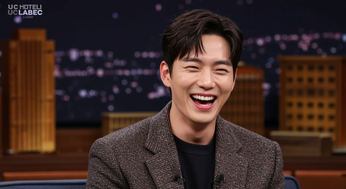 K-drama actor captivated during a US late-night talk show interview.