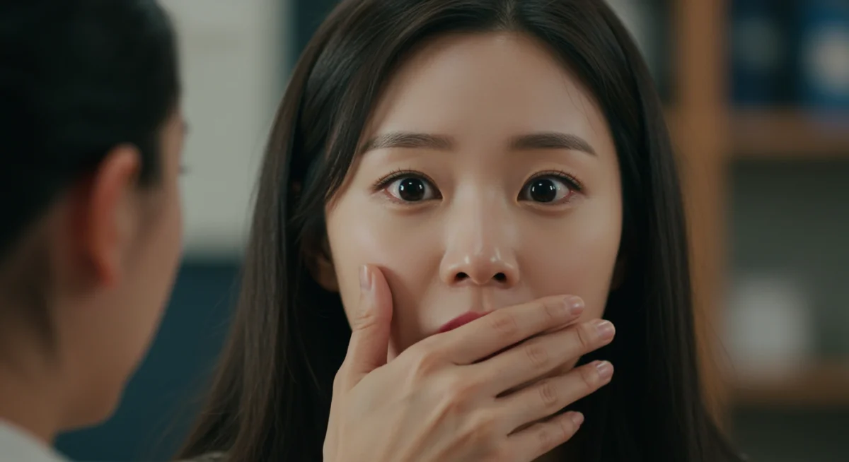 Actress reacting to a shocking K-Drama revelation