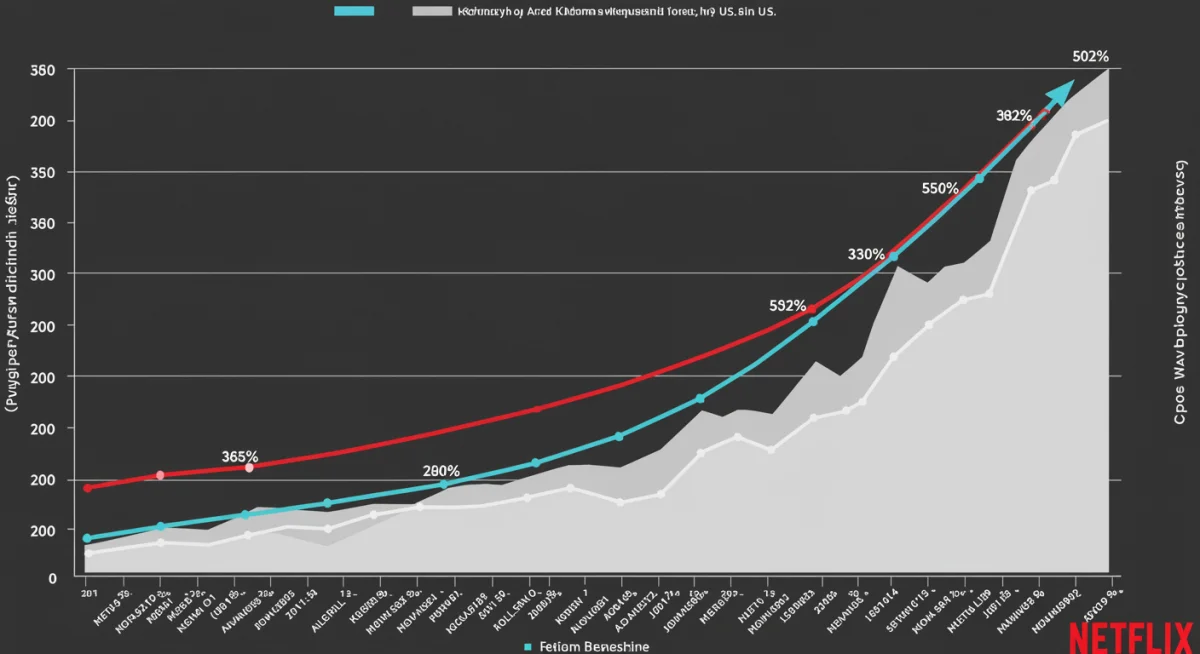 Chart illustrating the significant rise in US K-drama viewership on Netflix over five years.