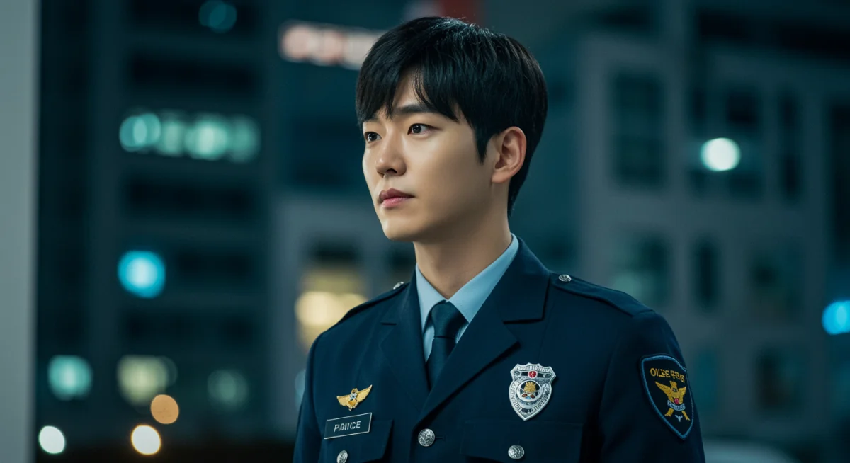 Kim Go-eun as Jung Tae-eul in The King: Eternal Monarch, looking determined in police uniform