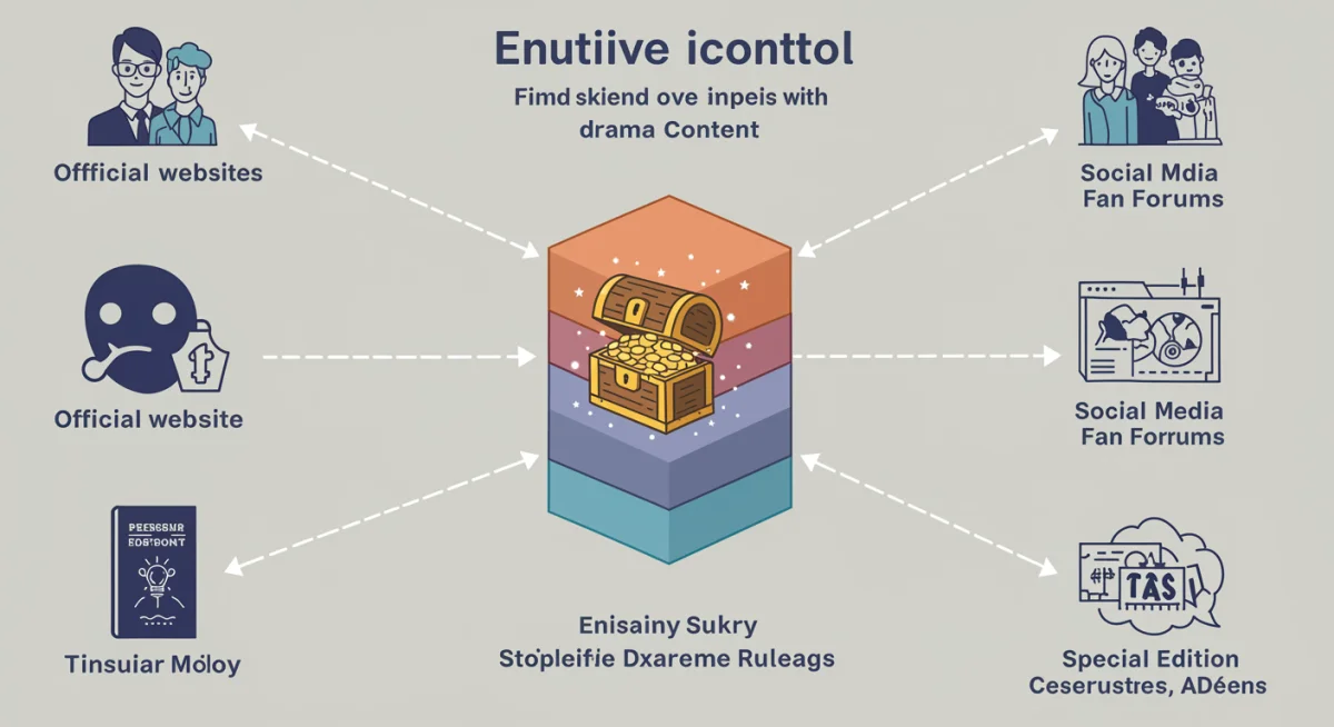 Infographic illustrating various methods for discovering exclusive content and hidden scenes in short dramas.