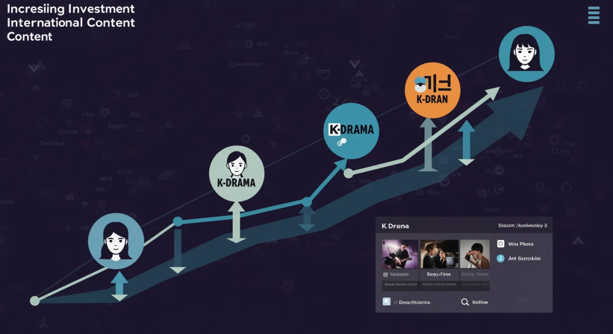 Infographic showing rising investment in international TV content