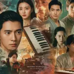 Asian Drama OST Guide: Identifying Key Musical Themes Iconic Asian drama scenes with musical notes, representing OSTs