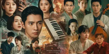 Iconic Asian drama scenes with musical notes, representing OSTs