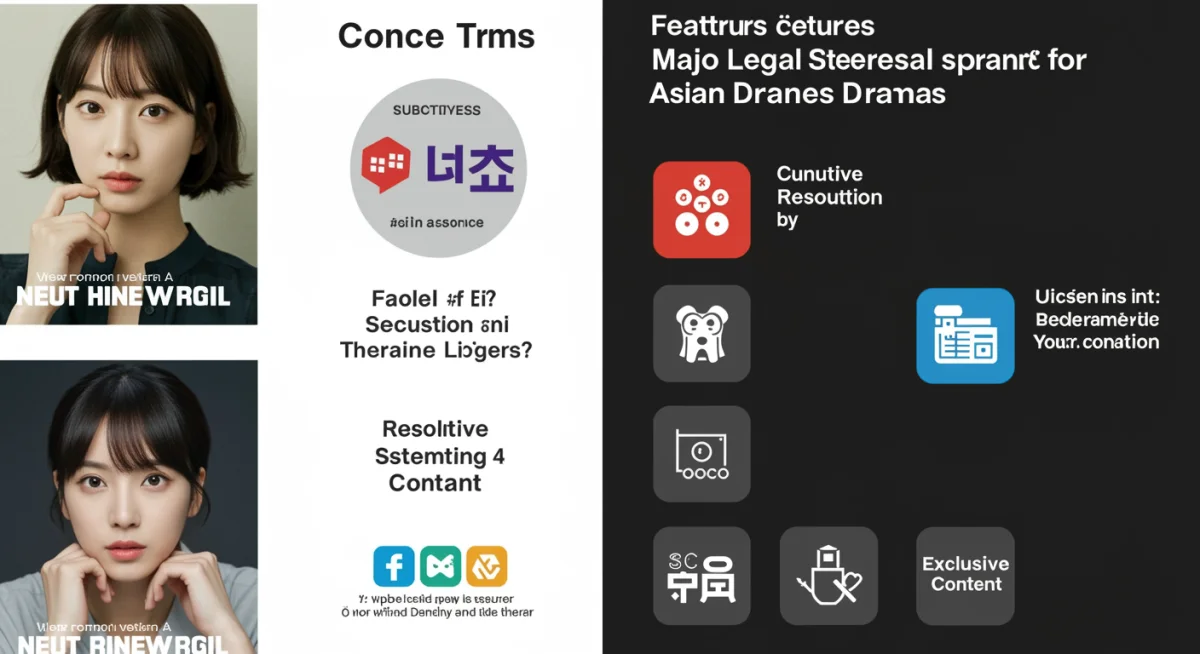 Infographic comparing Asian drama streaming platforms features