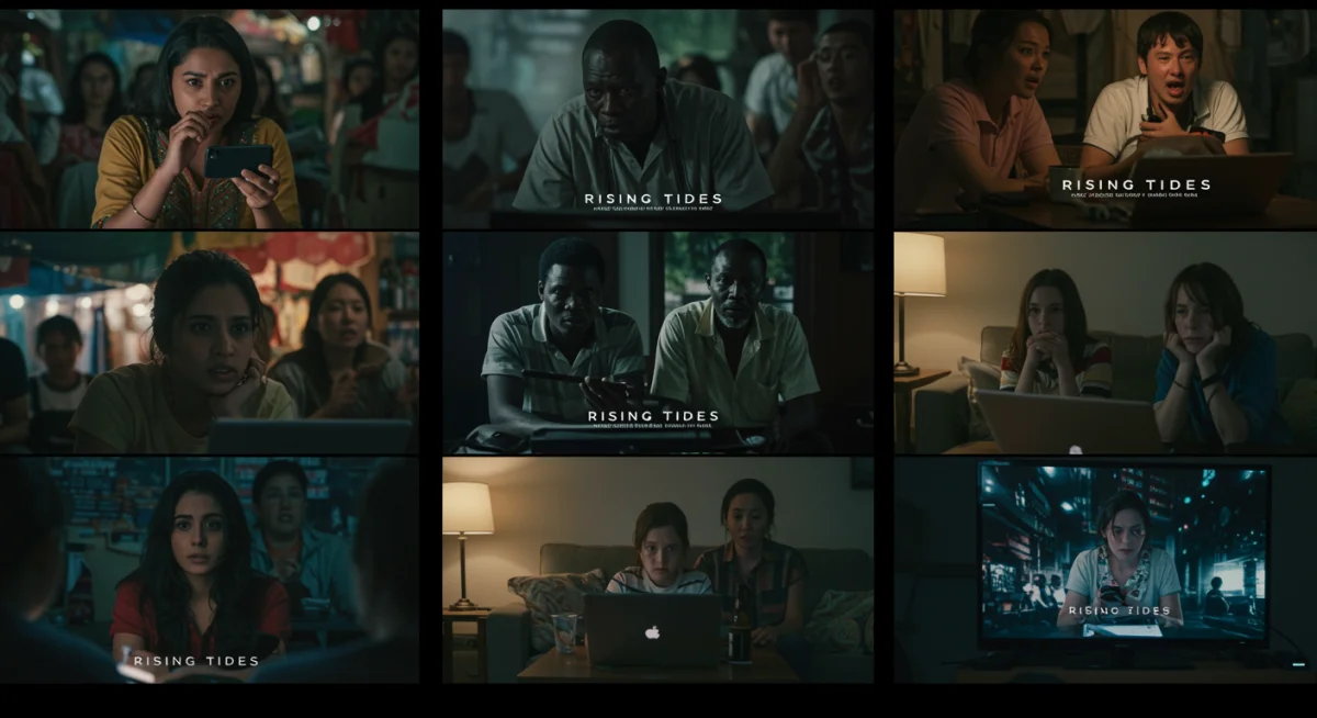 Global audience reacting to Rising Tides television show