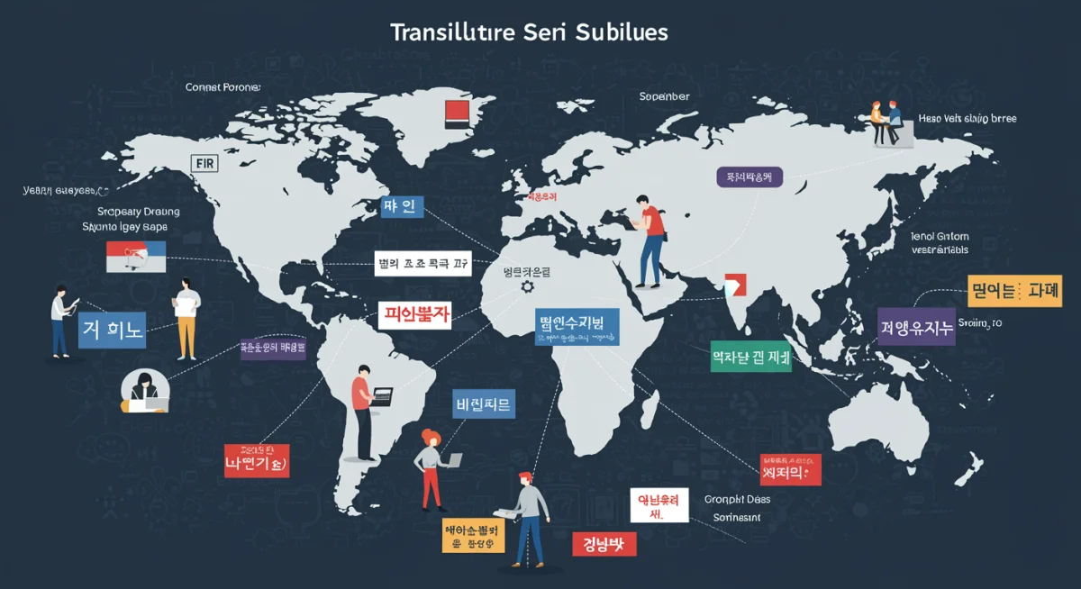 Global translation team collaborating on Asian drama subtitles for diverse audiences.